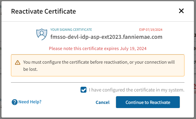 Certificate Configured