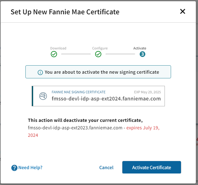 Activate Certificate